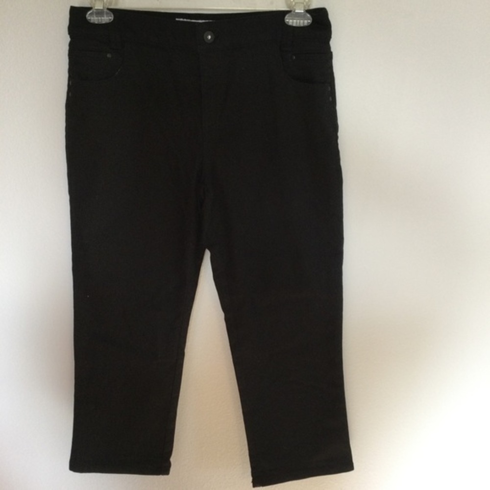 Chico’s Platinum Denim Black Jeans Size 1.5